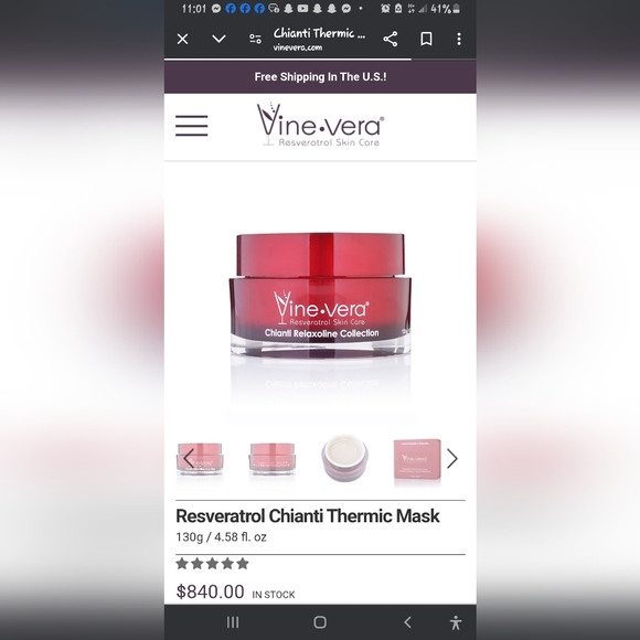 Vine Vera Resveratrol chianti thermic mask - Picture 3 of 3